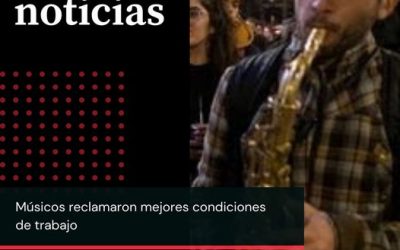 MÚSICOS HACEN UNA MANIFESTACIÓN EN 18 DE JULIO
