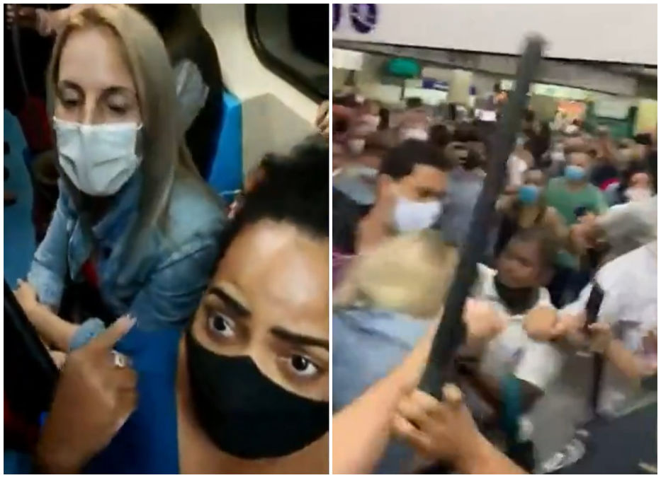 ACTOS RACIALES EN UN METRO DE BRASIL